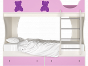 Кровать СН-108.01 Розовый-Сосна