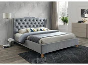 Кровать ASPEN VELVET BLUVEL 140 серый