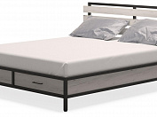 Кровать Лофт КМ-1.6 Белый крафт