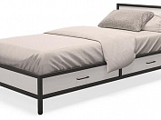 Кровать Лофт КМ-3.1 Белый шпон