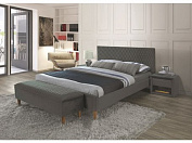 Кровать AZURRO VELVET BLUVEL 180 серый
