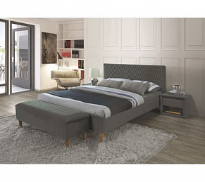 Кровать AZURRO VELVET BLUVEL 180 серый