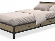 Кровать Лофт КМ-3.1 Натуральный шпон