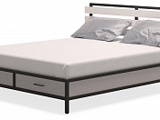 Кровать Лофт КМ-1.6 Белый шпон